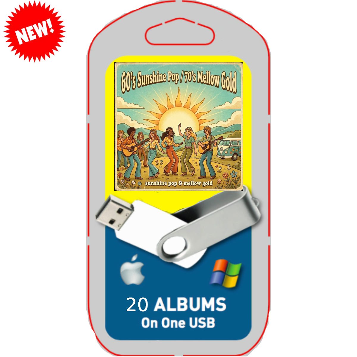 60's Sunshine Pop / 70's Mellow USB - Chinchilla Choons